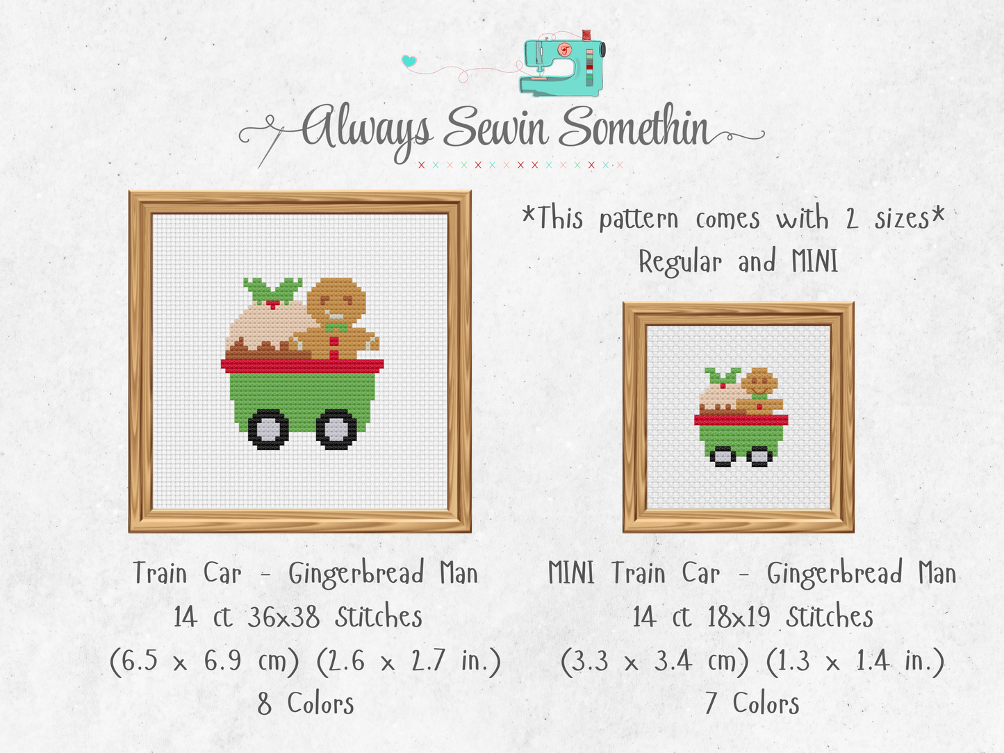 Holiday Train Cars Set 1 PDF Pattern