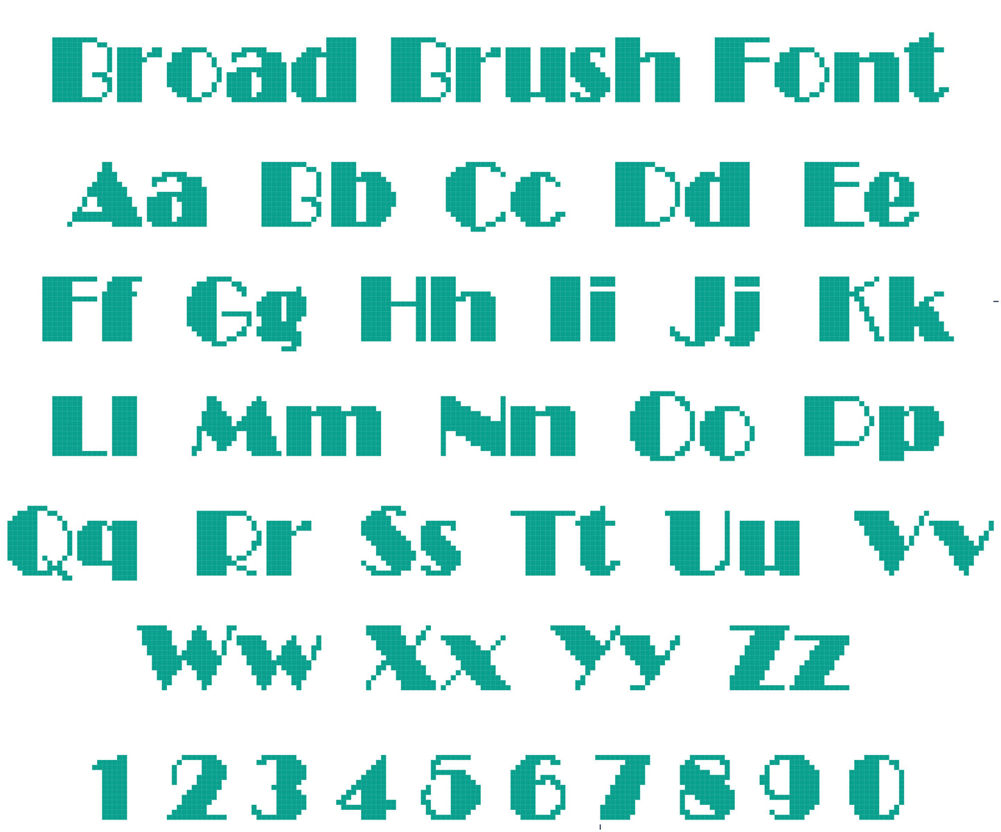 Broad Brush Font PDF Pattern
