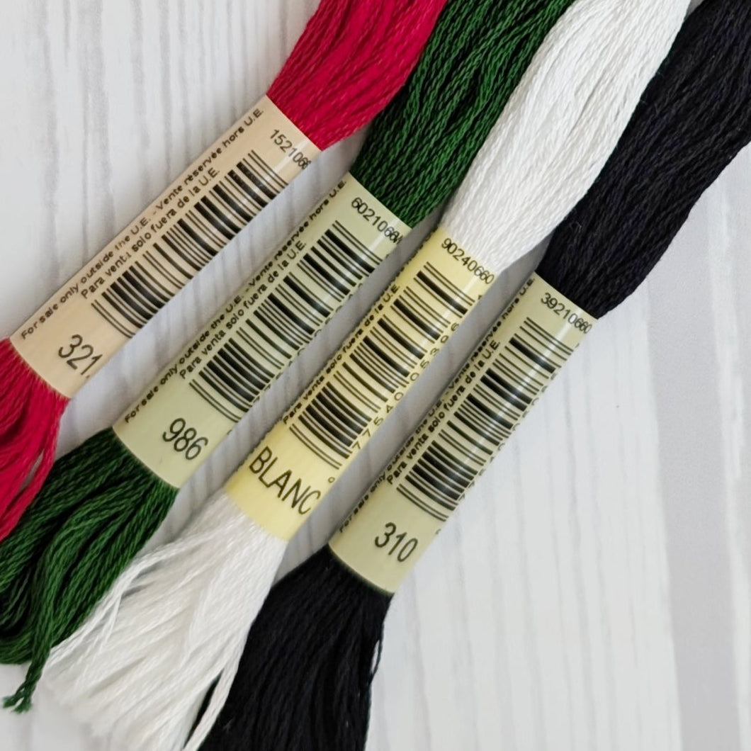 dmc floss bundle christmas colors