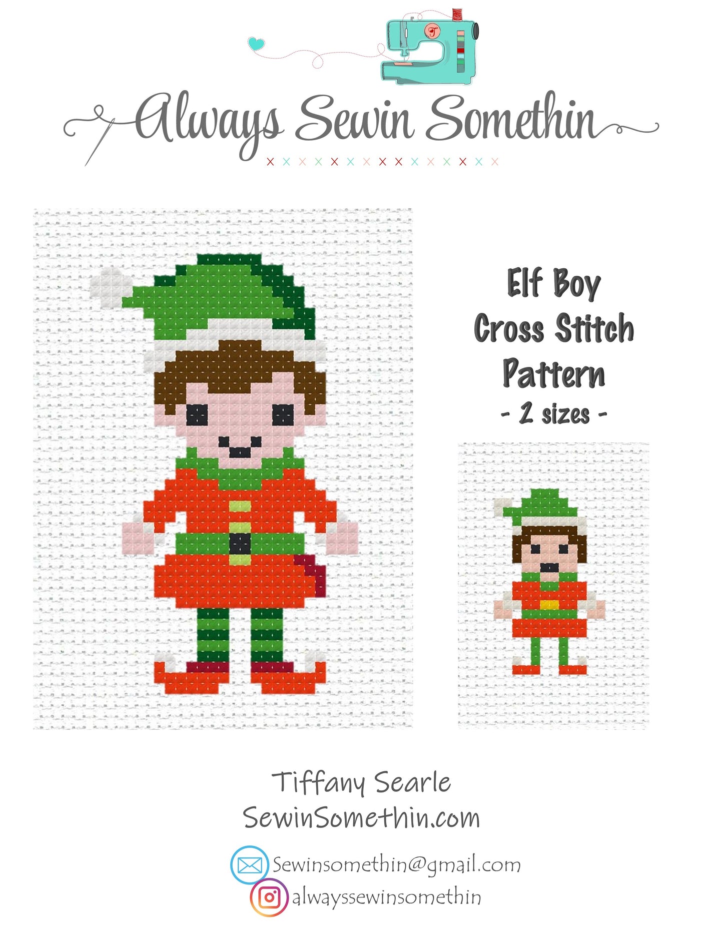 Santa's Elves and Reindeer Set PDF Pattern