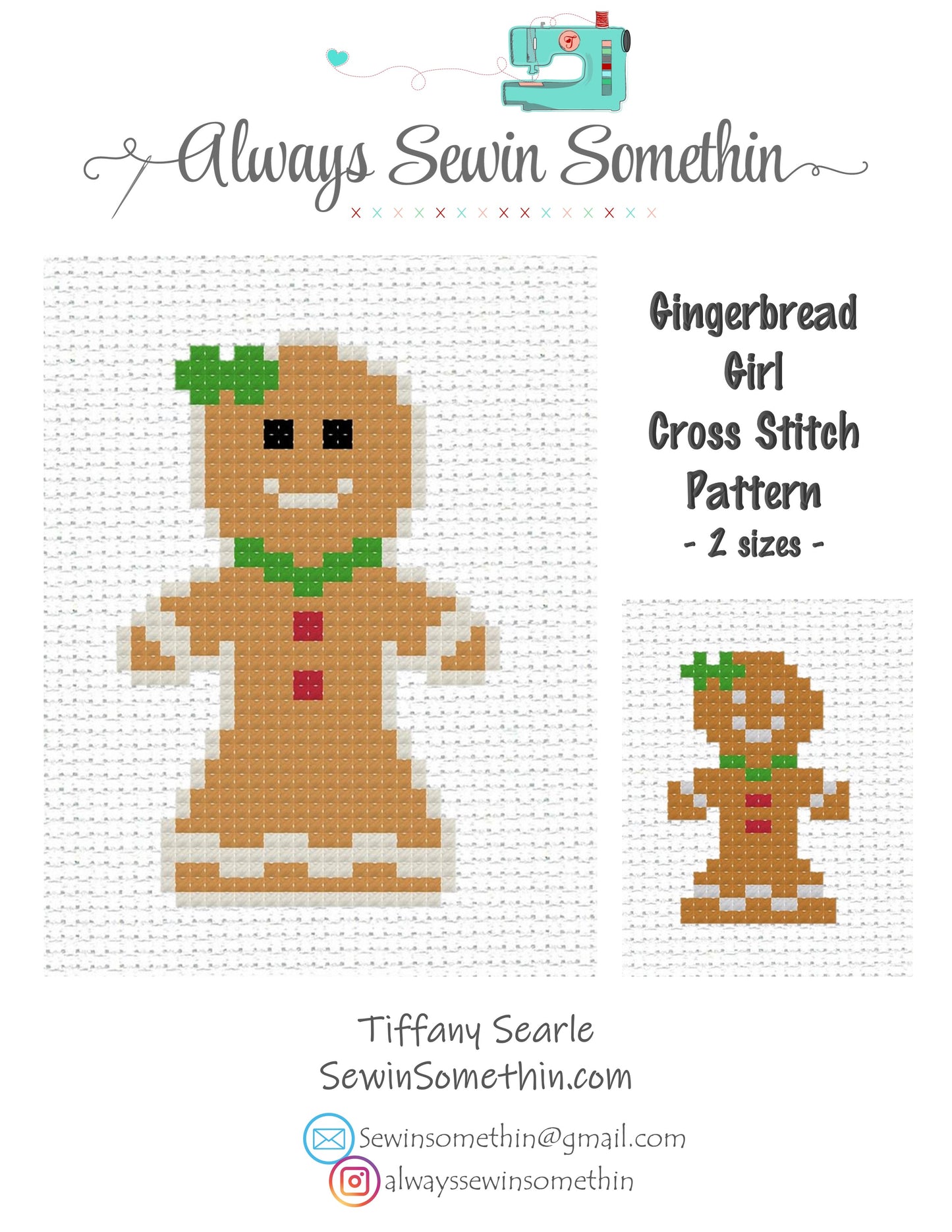 Gingerbread Set PDF Pattern