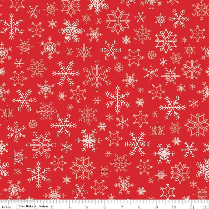 Snowflakes Red Set Charles