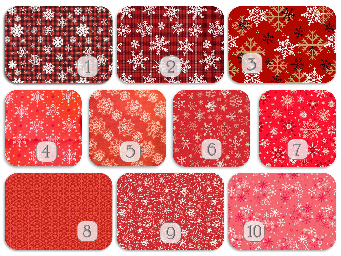 Snowflakes Red Set Charles