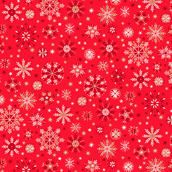 Snowflakes Red Set Charles