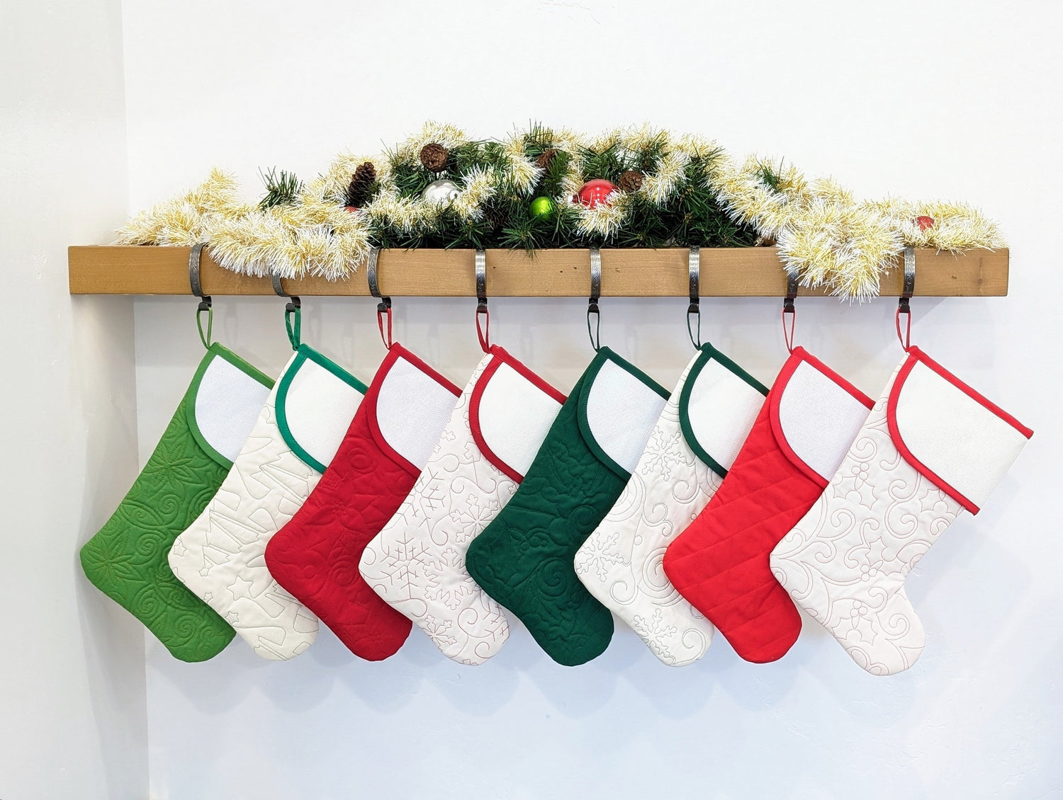 Blank Cross-Stitchable Christmas Stockings - Charles Style