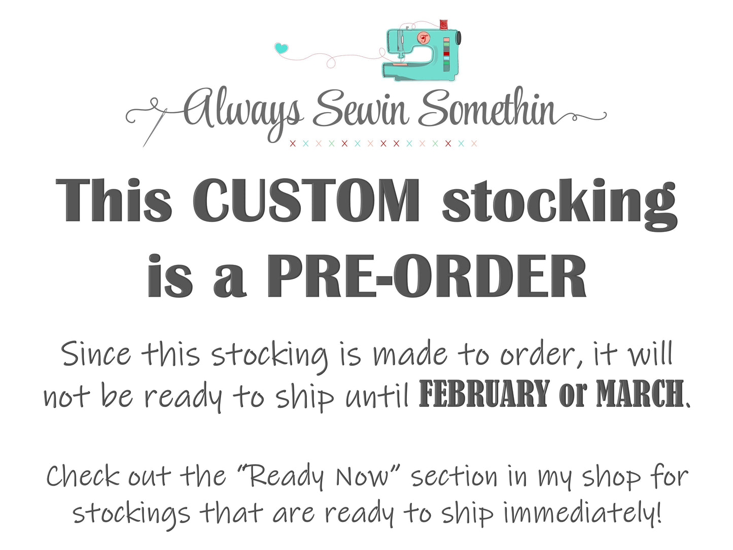 Personalization For Your Stocking Cuff