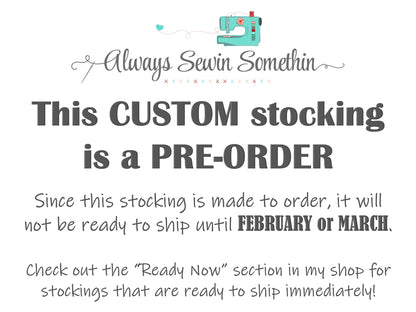Personalization For Your Stocking Cuff