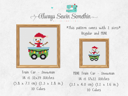 Holiday Train Cars Set  1 PDF Pattern