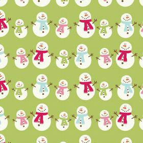 Christmas Stocking with Blank Cross Stitchable Aida Cuff | Quilted and Fully Lined - Be Merry Snowmen Green
