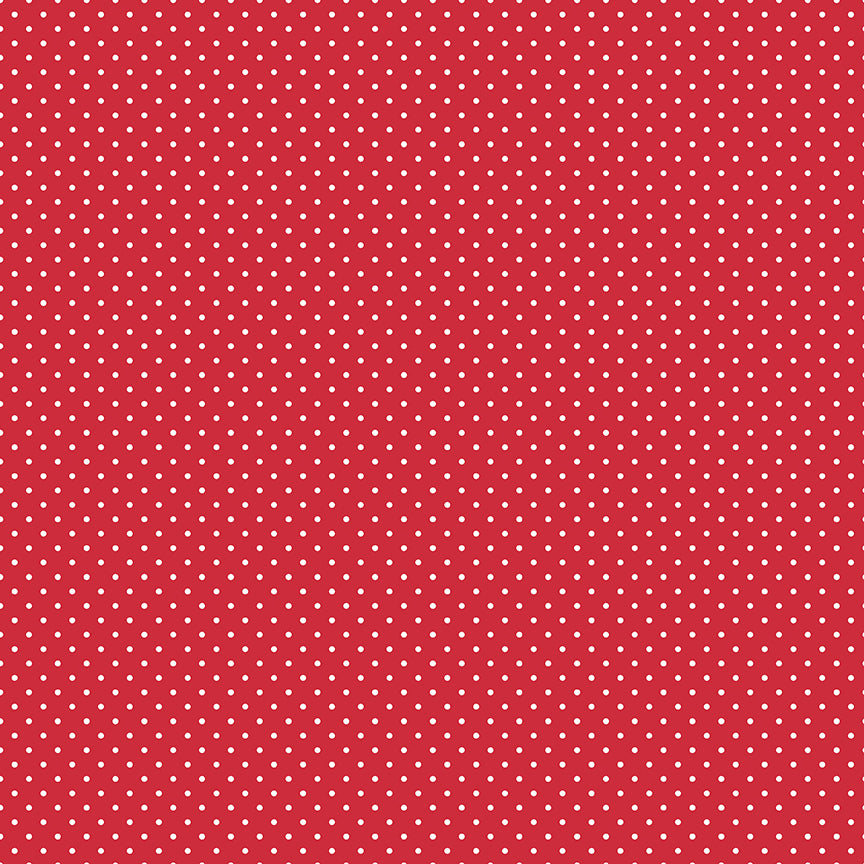 Christmas Stocking with Blank Cross Stitchable Aida Cuff | Quilted and Fully Lined - Swiss Dots Red