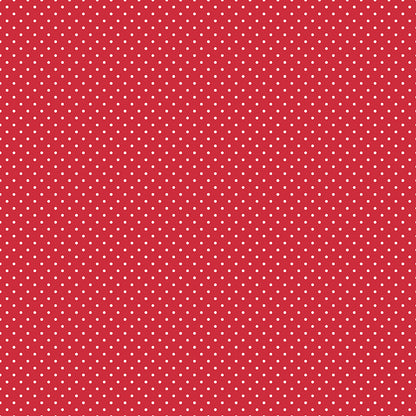 Christmas Stocking with Blank Cross Stitchable Aida Cuff | Quilted and Fully Lined - Swiss Dots Red