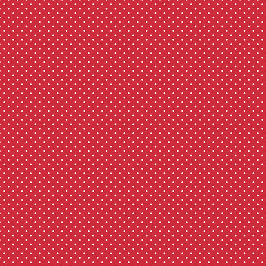 Christmas Stocking with Blank Cross Stitchable Aida Cuff | Quilted and Fully Lined - Swiss Dots Red