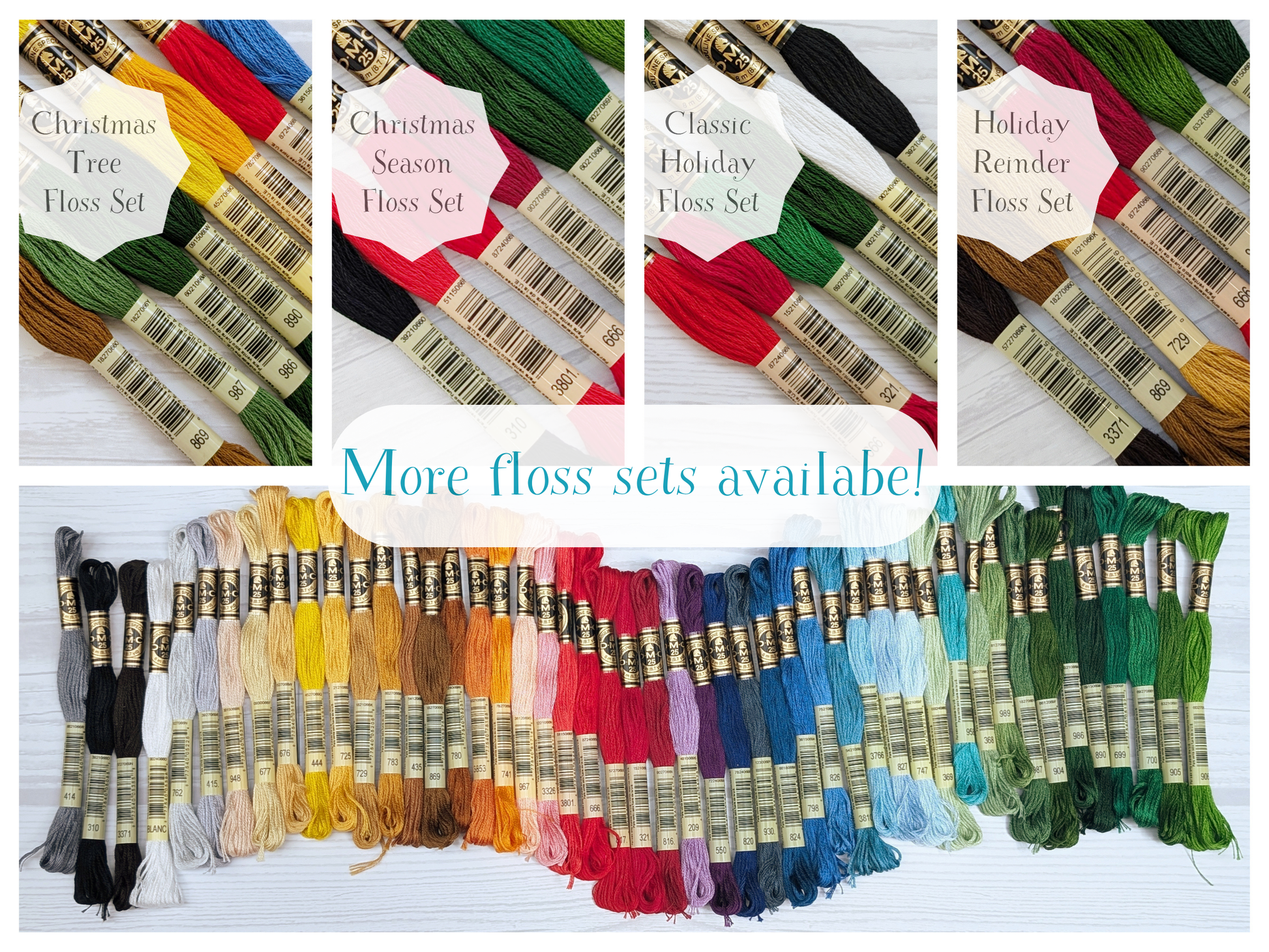 christmas dmc embroidery floss sets
