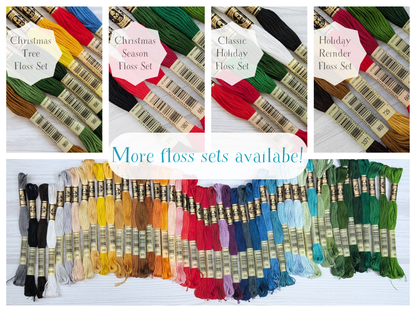 christmas dmc embroidery floss sets
