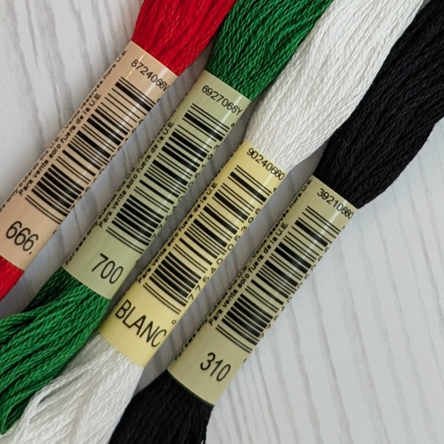 dmc floss bundle christmas colors