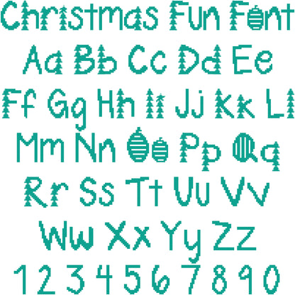 Christmas Fun Font PDF Pattern