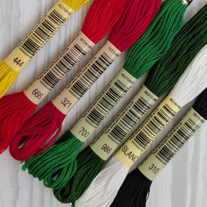 dmc embroidery floss bundle holiday colors