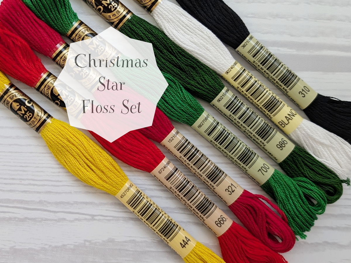 DMC embroidery floss bundle Christmas colors