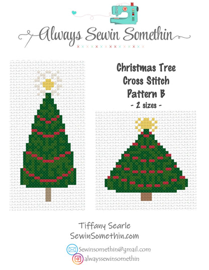 Modern Christmas Trees Set 1 PDF Pattern