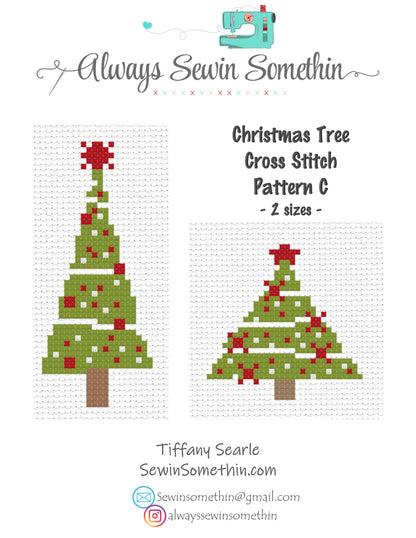 Modern Christmas Trees Set 1 PDF Pattern