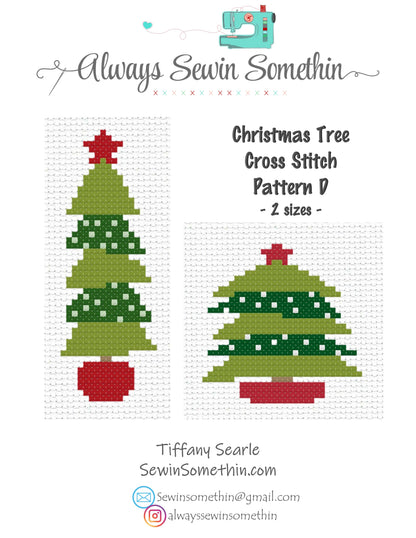 Modern Christmas Trees Set 1 PDF Pattern