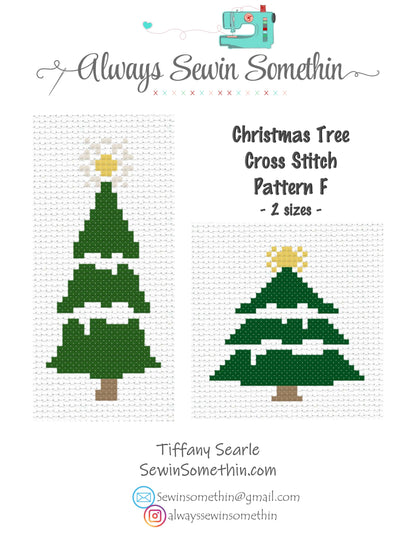 Modern Christmas Trees Set 2 PDF Pattern
