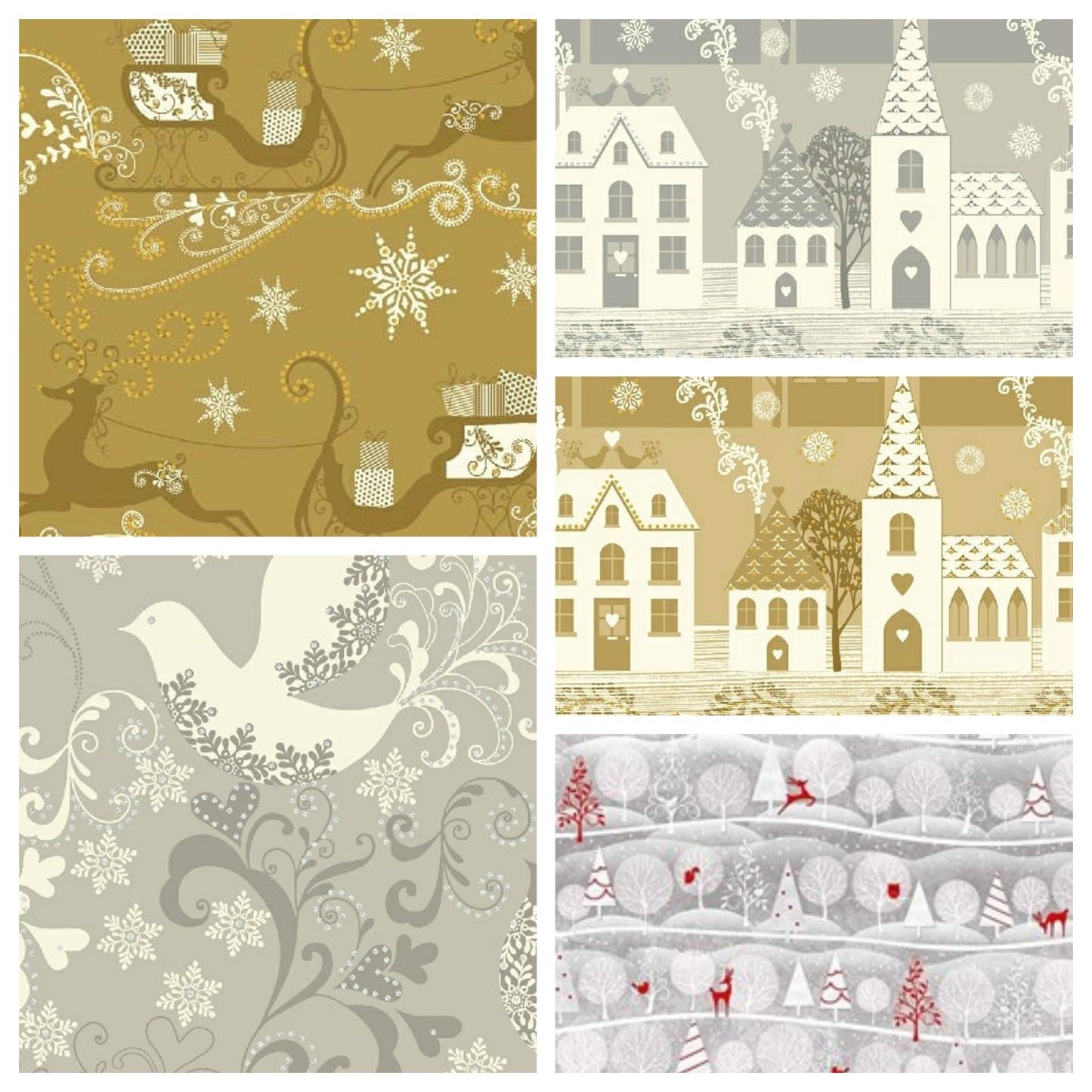 Christmas Stocking with Blank Cross Stitchable Aida Cuff | Quilted and Fully Lined - Glisten Houses Silver