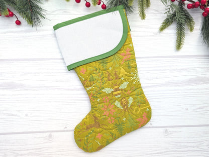 blank cross-stitchable Christmas stocking