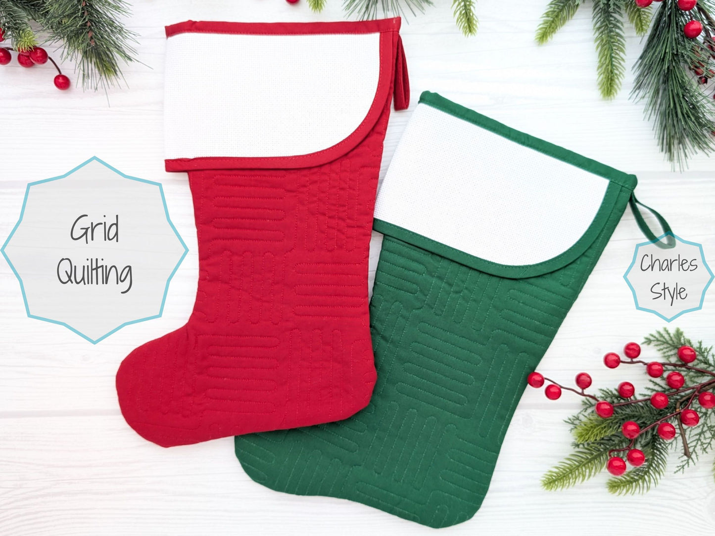 Charles Style Solid Stocking (Curved Cuff)