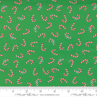 Christmas Stocking with Blank Cross Stitchable Aida Cuff | Quilted and Fully Lined - Holiday Essentials Candy Canes Green