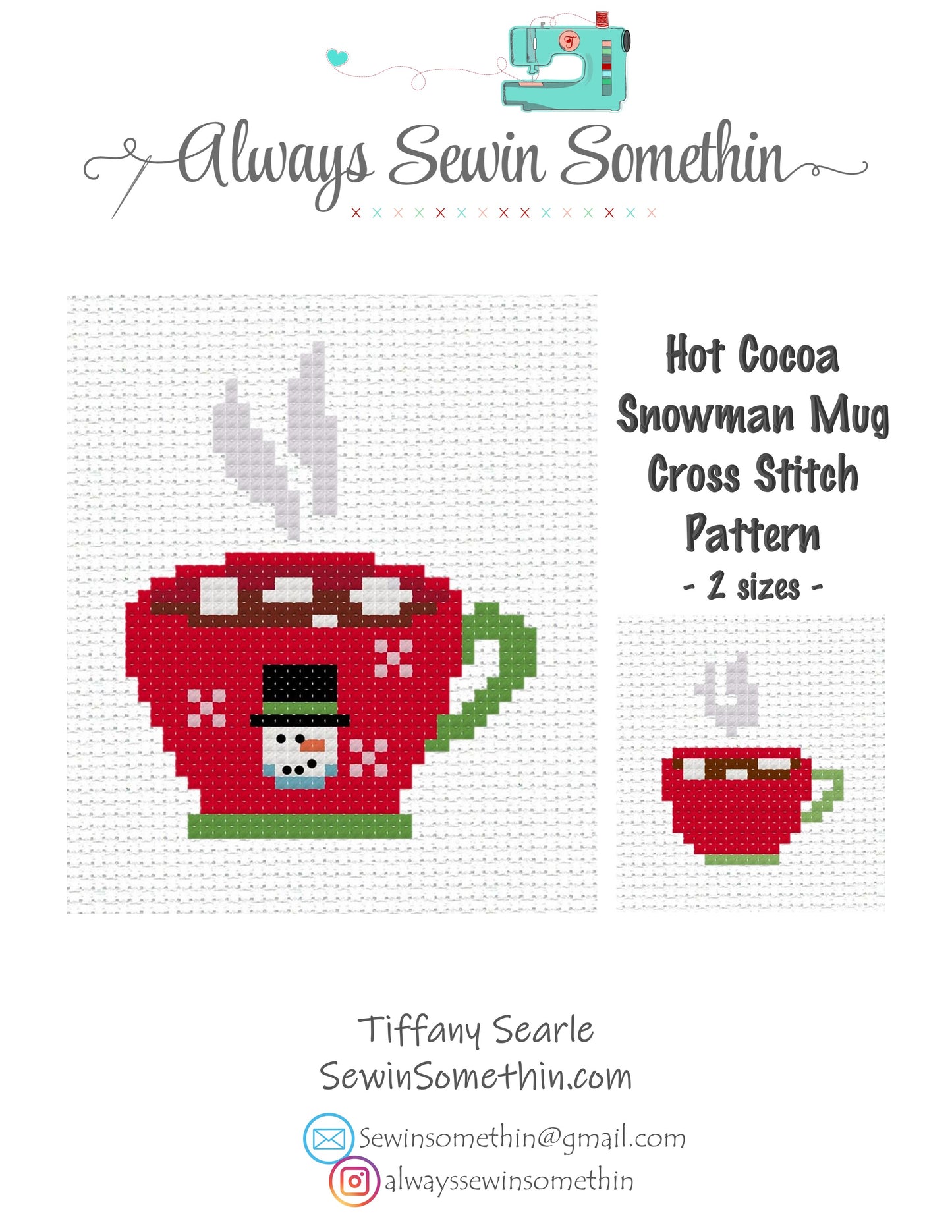 Christmas Hot Cocoa Set PDF Pattern
