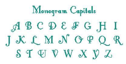 Monogram Capitals PDF Pattern