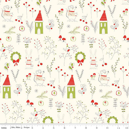Christmas Stocking with Blank Cross Stitchable Aida Cuff | Quilted and Fully Lined - Merry Little Christmas Mix White
