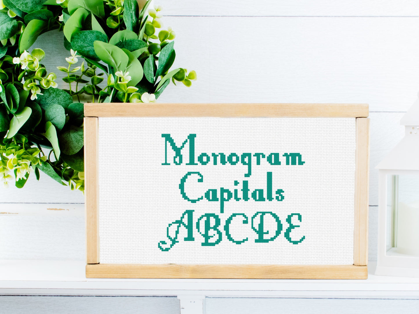 Cross Stitch Alphabet Pattern - Monogram Capitals | Counted Cross Stitch Letters PDF |  Cross Stitch Chart | Digital Download