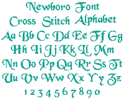 Newboro Font PDF Pattern