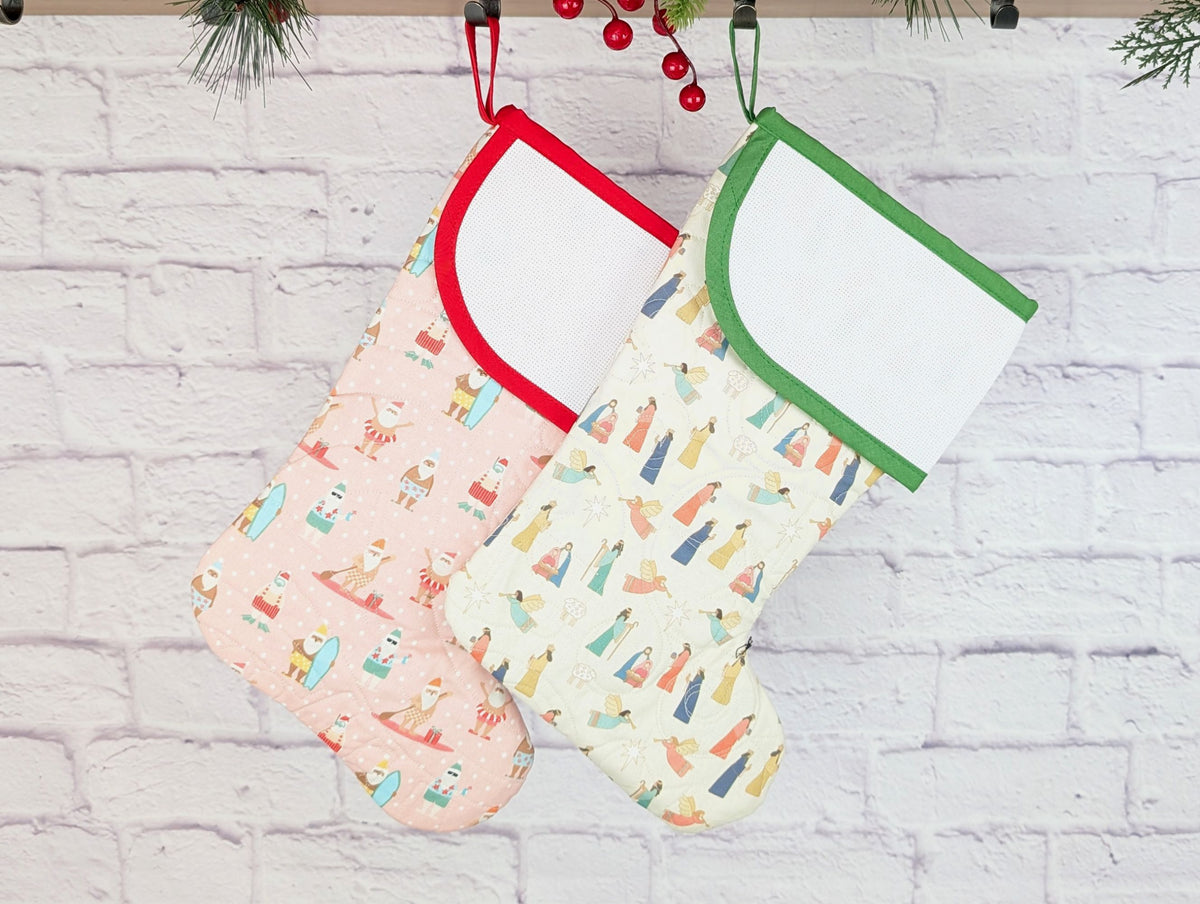 Blank Pastel Holiday Stocking (Charles Style)