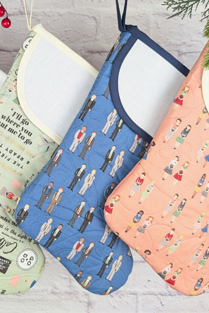 Blank Christmas Stocking for LDS Missionary - Blue Elders (Charles Style)