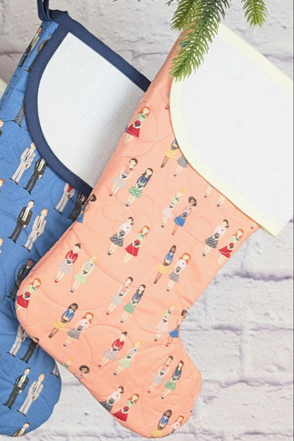 Blank Christmas Stocking for LDS Missionary - Pink Sisters (Charles Style)