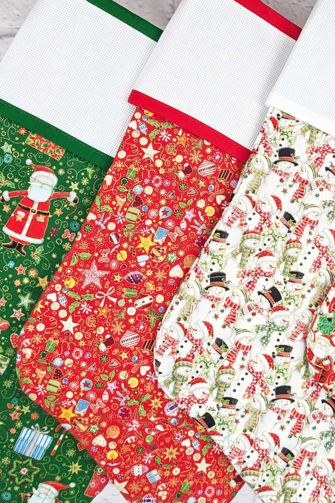 Blank Cross Stitch Red Treasures Christmas Stocking (Original Style)