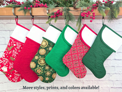 Blank White Nutcracker Scandi Christmas Stocking with Cross Stitchable Cuff - Curved Style