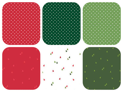 Christmas Stocking with Blank Cross Stitchable Aida Cuff | Quilted and Fully Lined - Swiss Dots Red