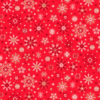 Snowflakes Red Set Charles