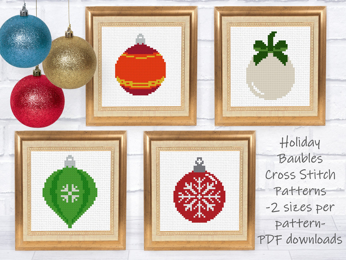 Holiday Baubles Set PDF Pattern