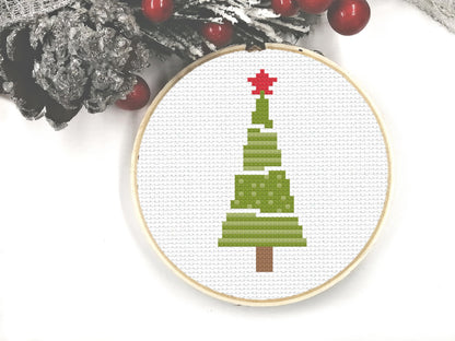 Modern Christmas Trees Set 2 PDF Pattern