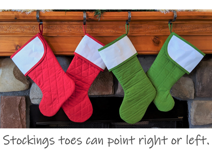 CUSTOM Christmas Stocking with Blank Cross-Stitch-able Cuff