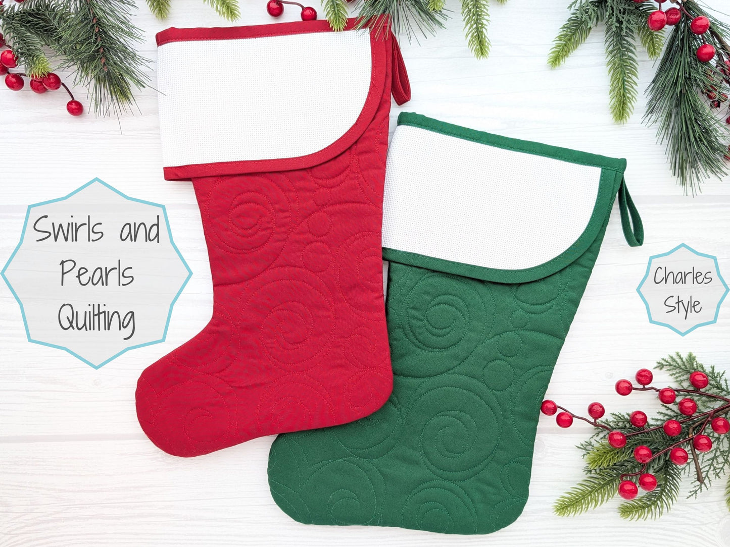 Charles Style Solid Stocking (Curved Cuff)