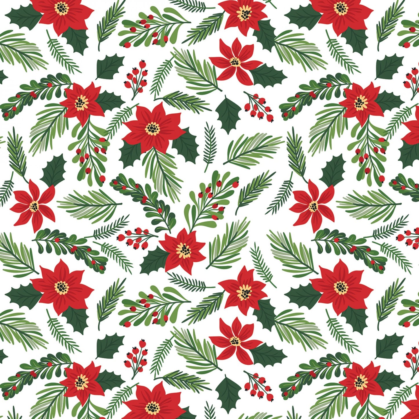 Christmas Stocking with Blank Cross Stitchable Aida Cuff | Quilted and Fully Lined - Magic of Christmas Floral White