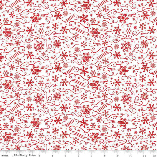 Christmas Stocking with Blank Cross Stitchable Aida Cuff | Quilted and Fully Lined - Magic of Christmas Snowflakes White