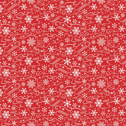 Snowflakes Red Set Charles