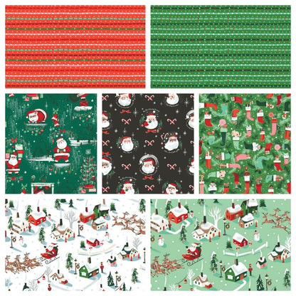 Christmas Stocking with Blank Cross Stitchable Aida Cuff | Quilted and Fully Lined - Twas Stockings Green